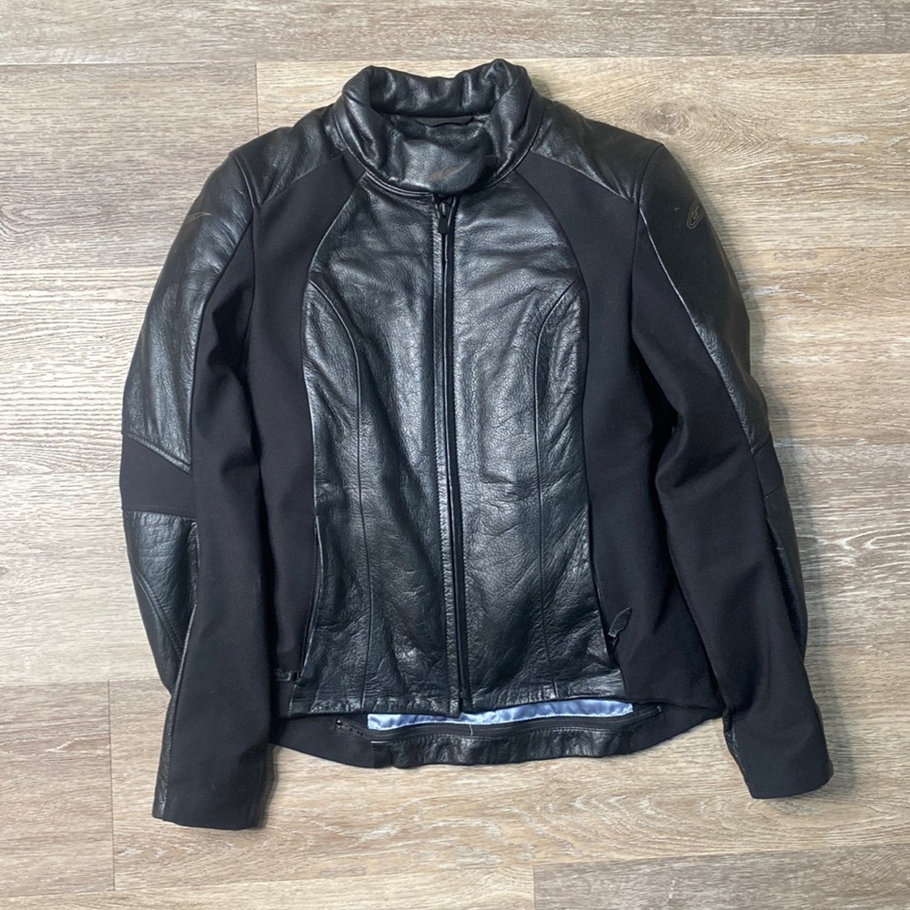 Alpinestars women’s size 6 black leather Stella vika jacket